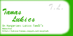 tamas lukics business card